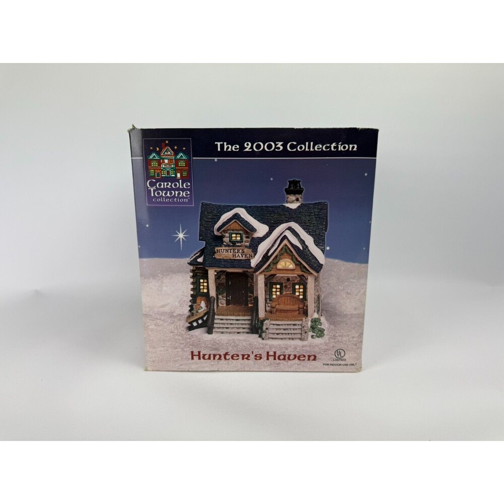 2003 LEMAX CAROLE TOWNE HUNTER'S HAVEN LIGHTED With Box